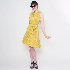 Karina Dresses Yellow Faux Wrap Dress